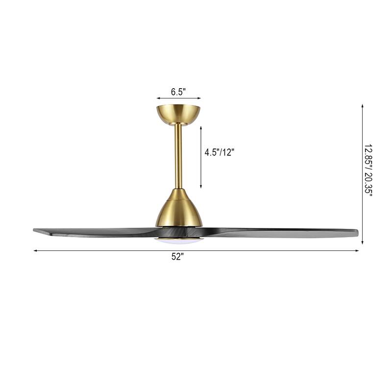MLiAN 52 inch 3 ABS Blades Smart LED Ceiling Fan with Remote