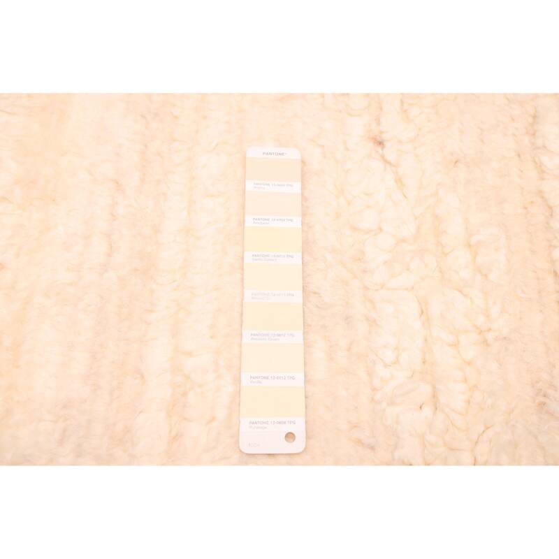 ECARPETGALLERY Hand-knotted Tangier Cream Wool Rug - 5'0 x 8'0