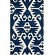 preview thumbnail 72 of 83, SAFAVIEH Handmade Wyndham Zvonka Modern Wool Rug 3' x 5' - Royal Blue/Ivory - Rectangle