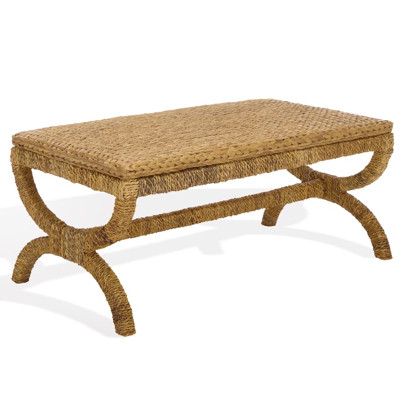 SAFAVIEH Couture Larysa Abaca And Water Hyacinth Coffee Table - 44"W x 25"D x 20"H