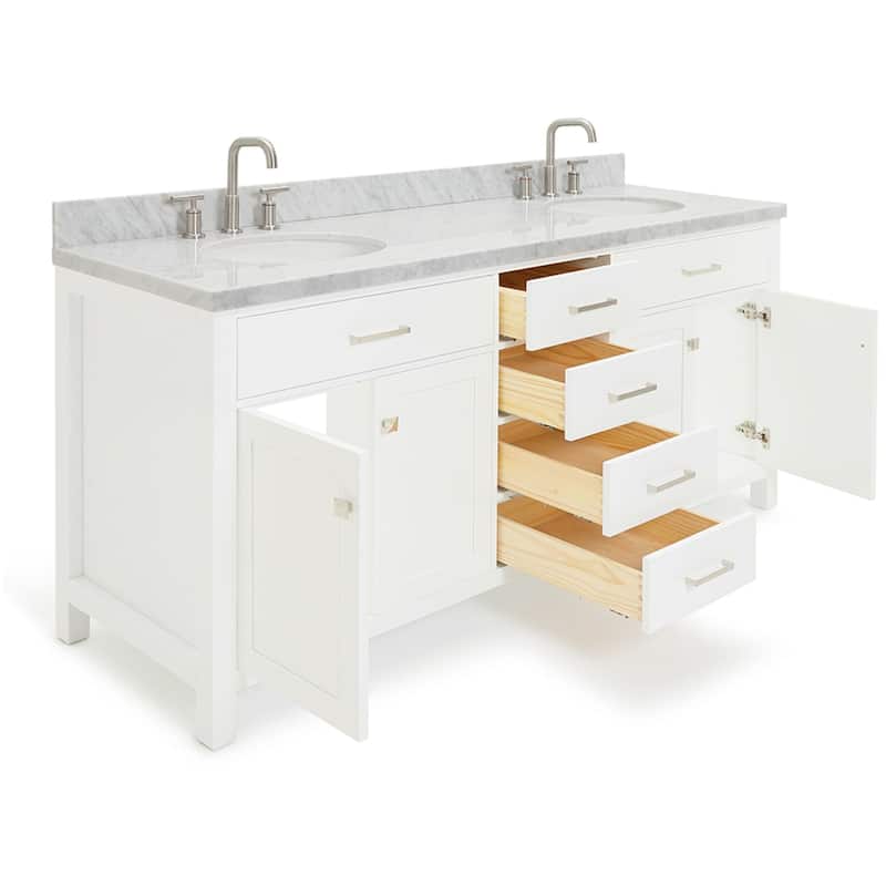 Ariel H073DCWOVO Bristol 73" Free Standing Double Oval Basin Vanity