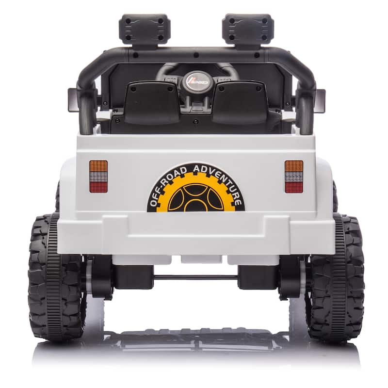 12V Kids Ride On Electric Car W/Parents Control,with headlights,steering wheel quick release,Slow start for Kids Aged 2-4.