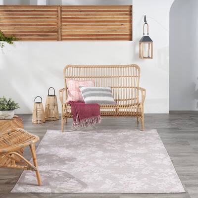 Waverly Washables Collection Machine Washable French Country Botanical Area Rug