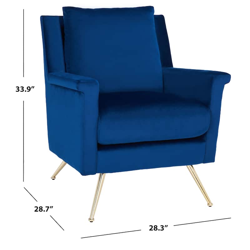 SAFAVIEH Emeline Mid Century Arm Chair - 28.3" W x 28.7" L x 33.9" H - 28Wx29Dx34H