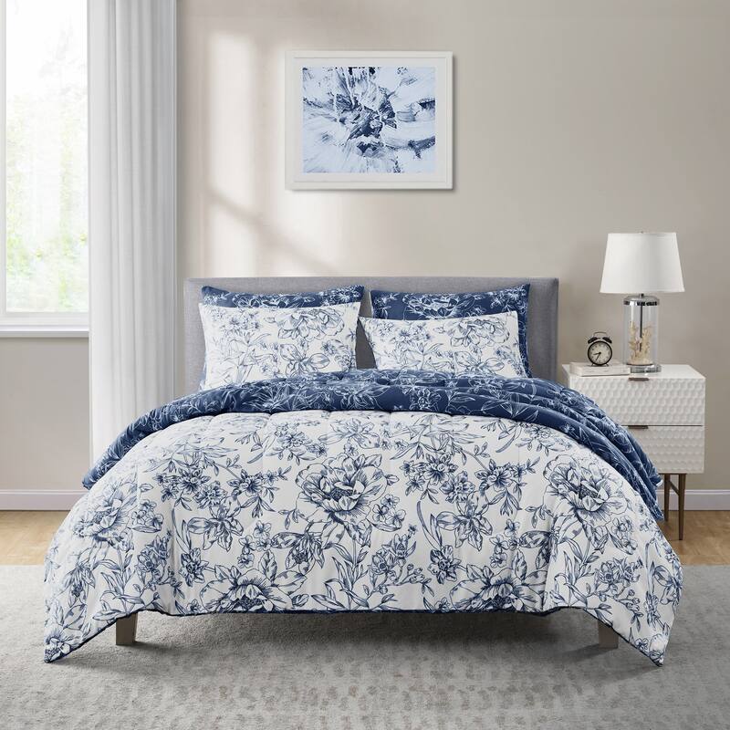 Wonderful Sophia 5-Piece Floral Pattern Comforter Set