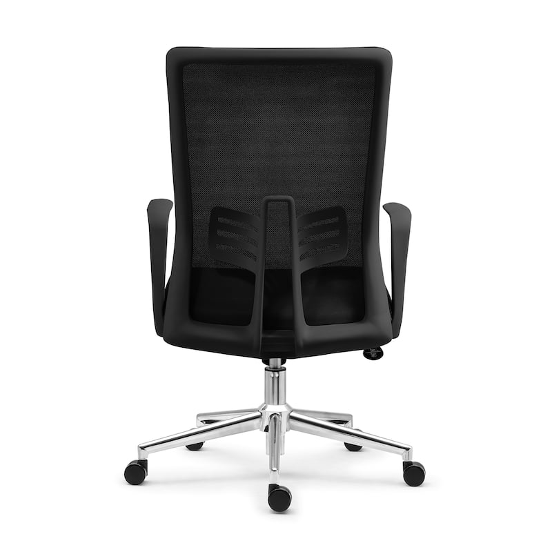 Modern Ergonomic Office Chair Faux Leather Upholstery Lumbar Support