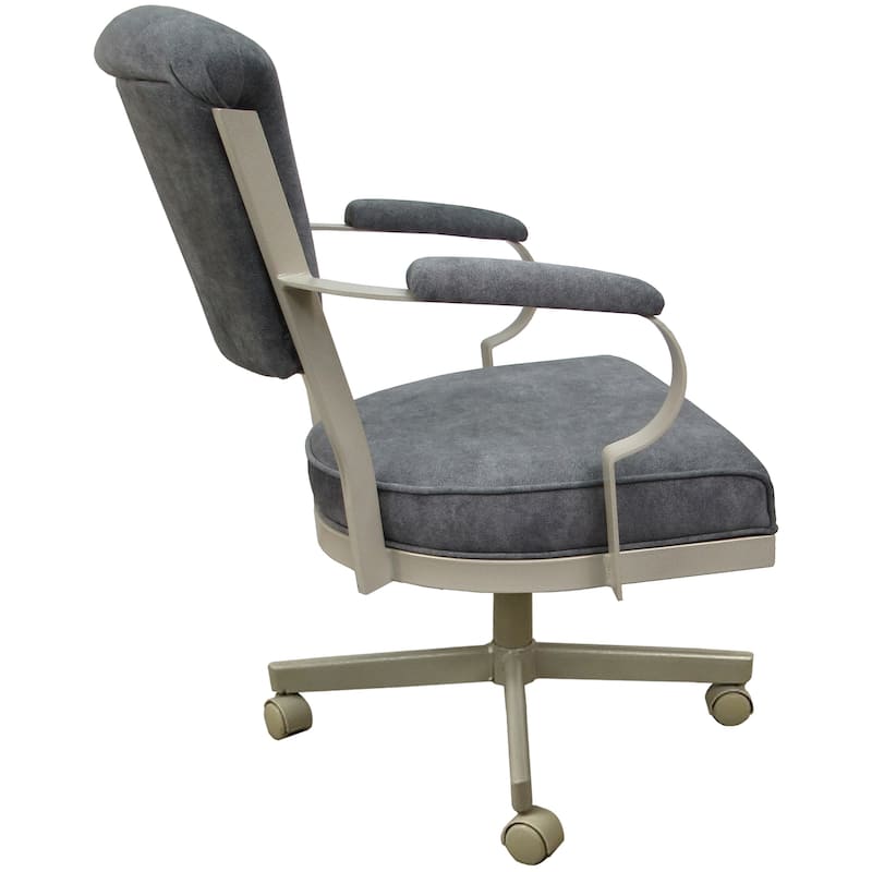 Miami Swivel Metal Caster Chair on Reading Base - 18" High Seat