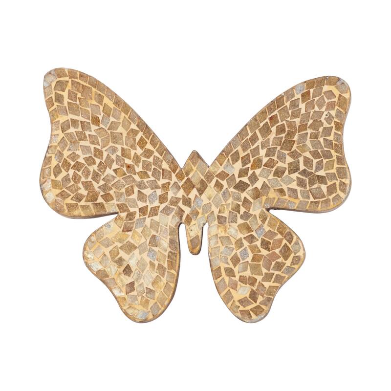 Sagebrook Home Modern Glam Mosaic Butterfly Figurine