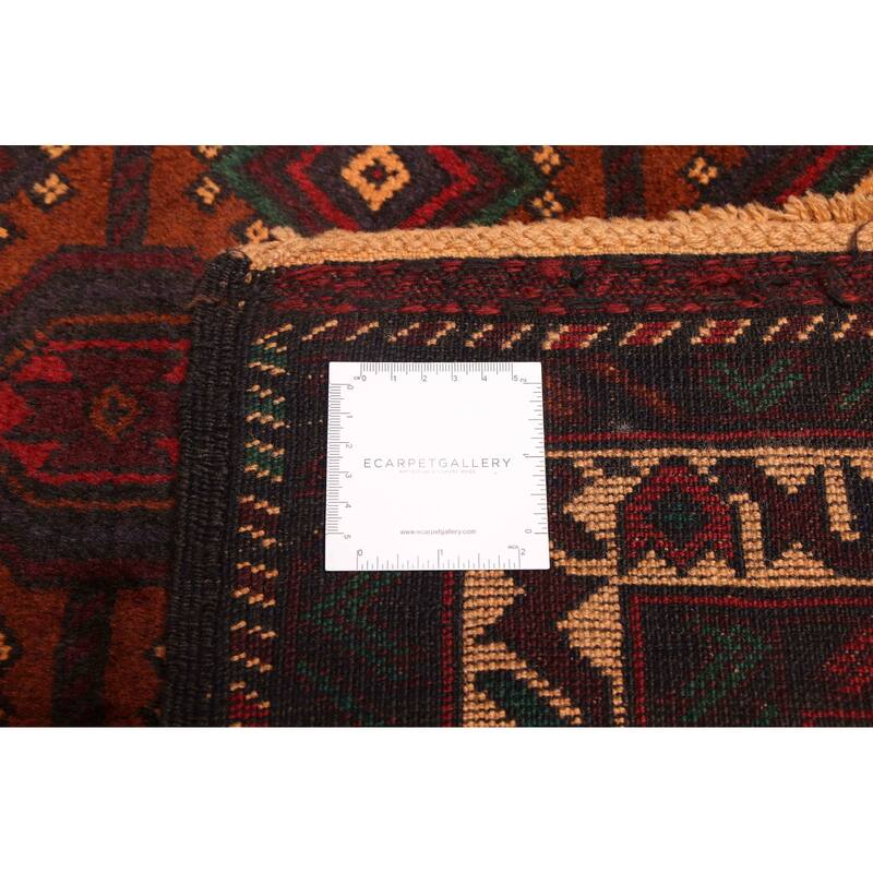 ECARPETGALLERY Hand-knotted Teimani Brown, Red Wool Rug - 3'10 x 7'1