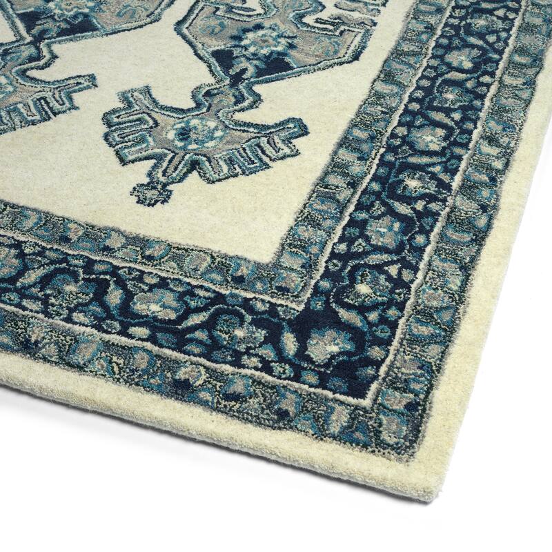 Charlotte Collection Ivory Hand Tufted Indoor Area Rug
