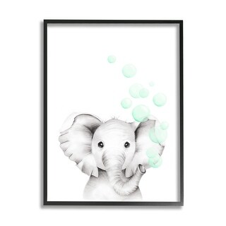 Stupell Cute Cartoon Baby Elephant Zoo Animal Painting,11x14, Design By ...