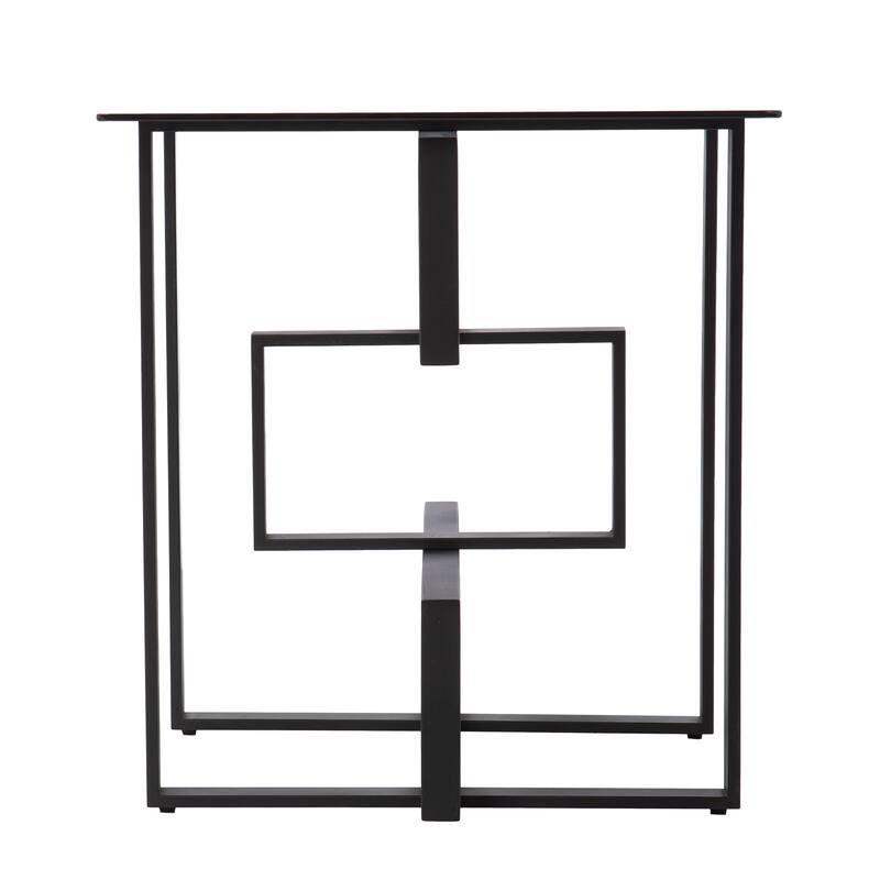 SEI Furniture Cezanne Contemporary Black Metal Accent Table