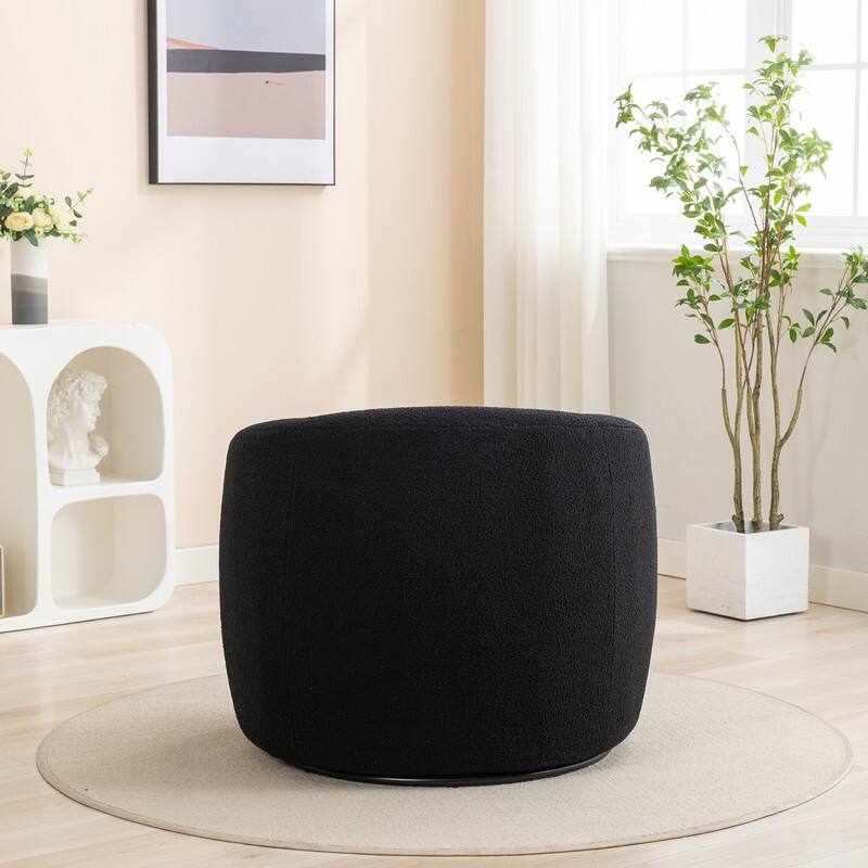 SEYNAR Modern Glam Upholstered 360 Degree Swivel Accent Armchair
