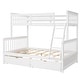 preview thumbnail 13 of 16, Twin Over Full Bunk Bed with Guardrails, Drawers & Headboard