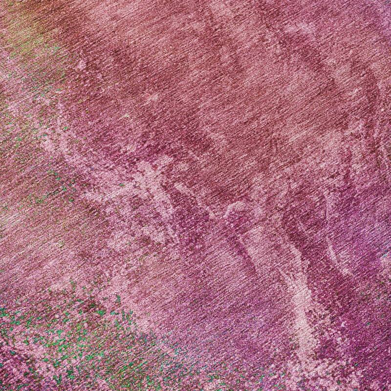 Machine Washable Indoor/ Outdoor Abstract Watercolor Chantille Rug