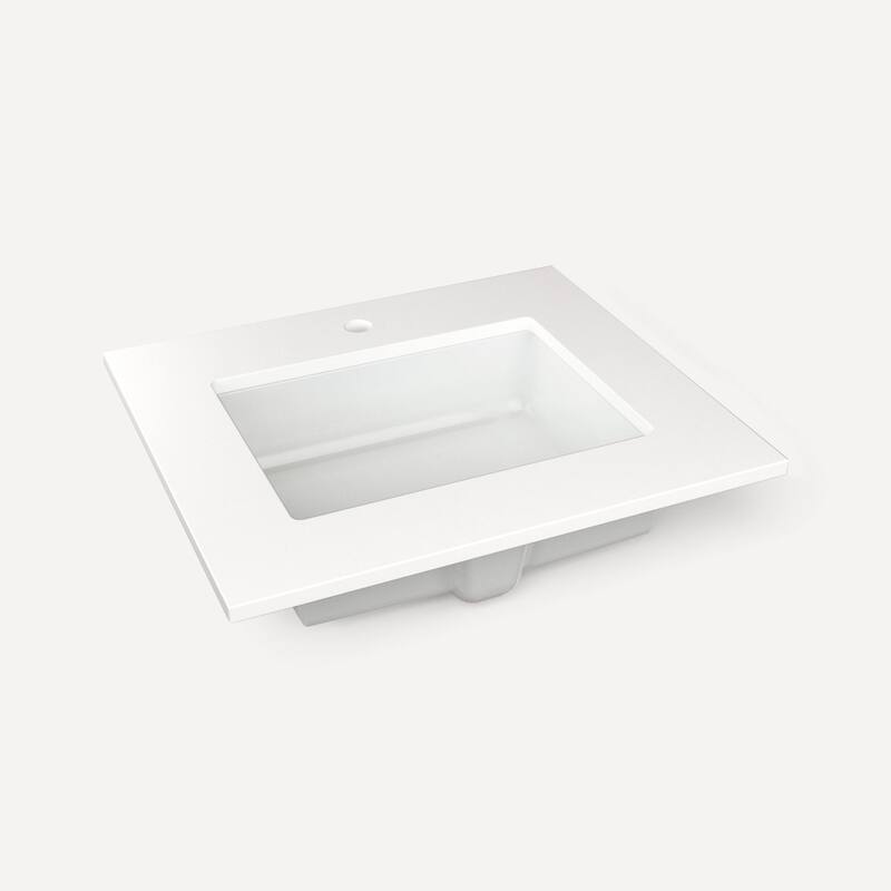 Robern TB25UCO-1 25" Quartz Vanity Top for Single Hole Faucet
