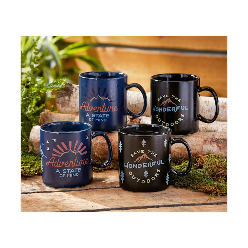 Save The Outdoors Heat Changing Stoneware Mug for Coffee, Tea and Coco 16 oz.