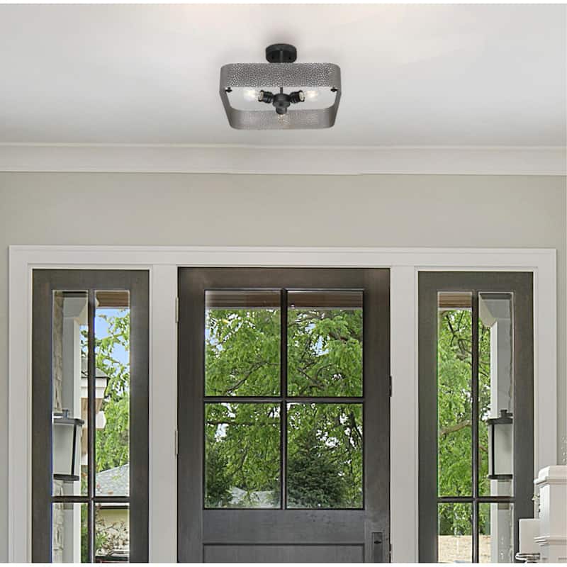 Westinghouse Lighting Bexar Three Light Indoor Chandelier/Semi-Flush Mount Ceiling Fixture - 3-Light