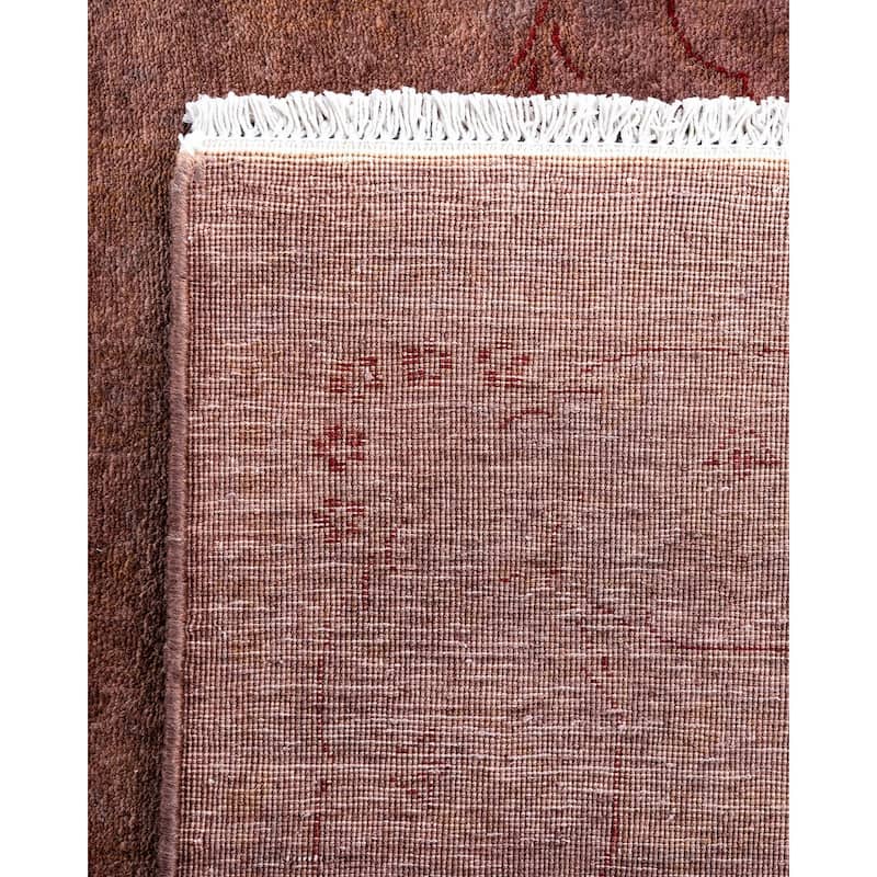 Contemporary Overdyed Wool Hand Knotted Runner - 3' 2" x 8' 4"