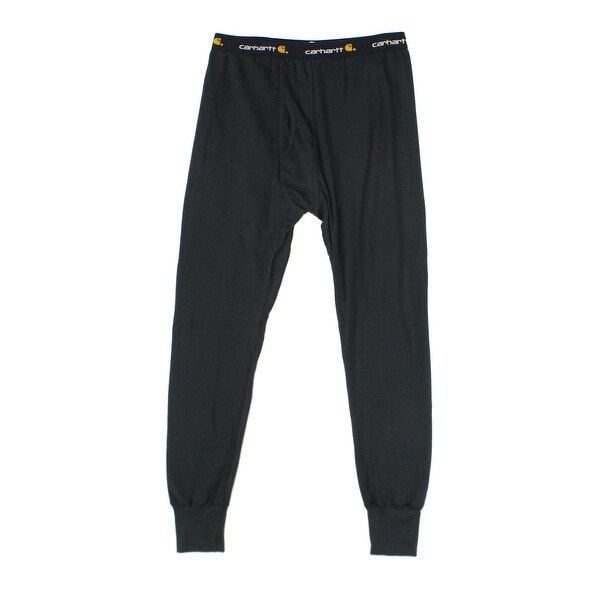 Shop Carhartt Mens Underwear Black Size 3XL Thermal Pull-On Long-Johns ...
