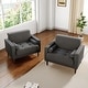 preview thumbnail 42 of 68, 2 Set Modern Wide Armchair Corduroy Accent Chairs