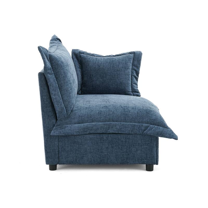 40"W Oversized Upholstered Chenille Comfy Cloud Corner Accent Chair