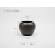 preview thumbnail 9 of 10, Indoor/Outdoor Large Nordic Minimalist Fiberstone Lightweight Round Curve Balloon Ball Tapered Decor Planter Pot - 16, 10 in 9.75 In. H x 9.75 In. W x 9.75 In. L - Charcoal