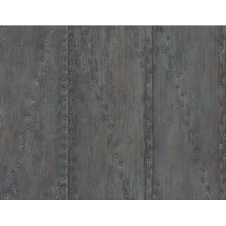 Seabrook Designs Faux Rusted Stud Panels Unpasted Wallpaper