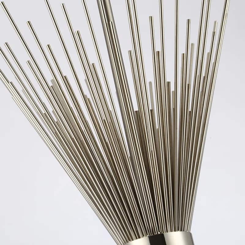 1 Light Sleek Metal Radiating Quills Pendant Lamp Spike Small Chandelier
