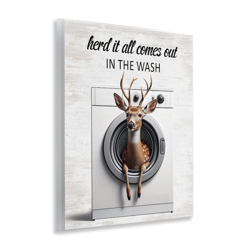 Stupell Herd It Comes Out In Wash Wall Plaque Art Design By Lettered and Lined