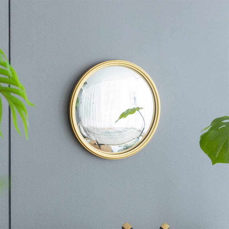 Gold Round Mirror Mirror with Iron Frame