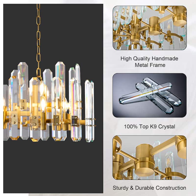 KAYLA 24- 54in Modern Luxury Crystal Chandelier Lighting - LED Ceiling Light Fixture