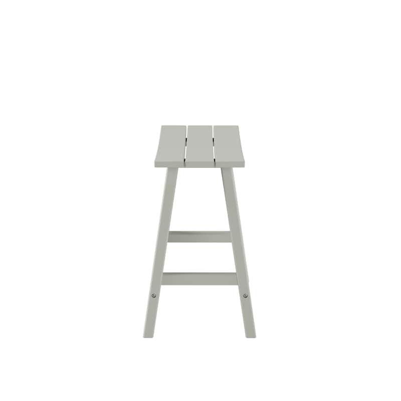 Polytrends Laguna Hdpe All Weather Outdoor Patio 24" Saddle Seat Counter Stool (Set Of 2)