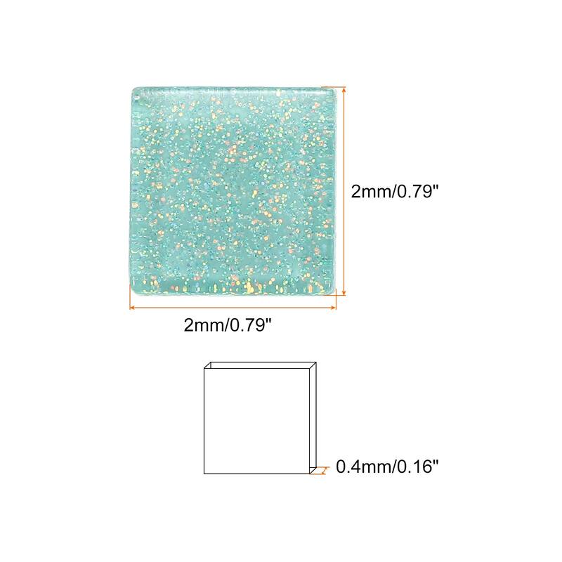 Mosaic Tiles, Glass Tiles 2 x 2cm for DIY Crafts, 50pcs 200g