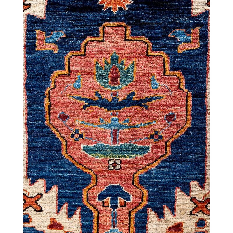 Serapi One-of-a-Kind Hand-Knotted Area Rug - Orange, 8' 11" x 11' 9" - 8' 11" x 11' 9"