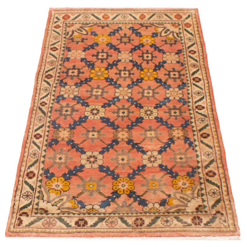 ECARPETGALLERY Hand-knotted Melis Copper Wool Rug - 3'2 x 6'9