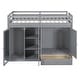 preview thumbnail 4 of 7, Twin size Loft Bed with Drawer, Two Wardrobes and Mirror