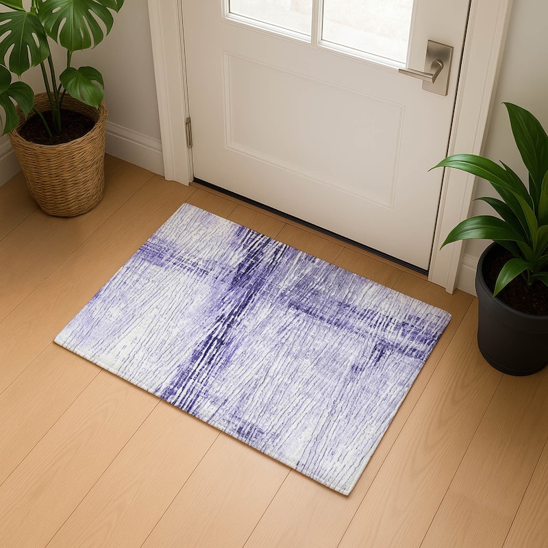 Premium Washable Super Soft Modern Ombre Mayfield Rug - Lavender - 1'8" x 2'6"