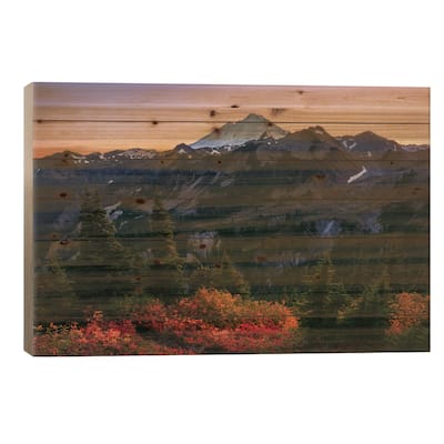 Autumn Colors At Mount Baker In Washington Print On Wood by Daniel Gastager - Multi-Color