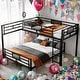 preview thumbnail 2 of 25, 2 In 1 Metal Twin over Full L-shaped Bunk Bed With Safety Guaranteed