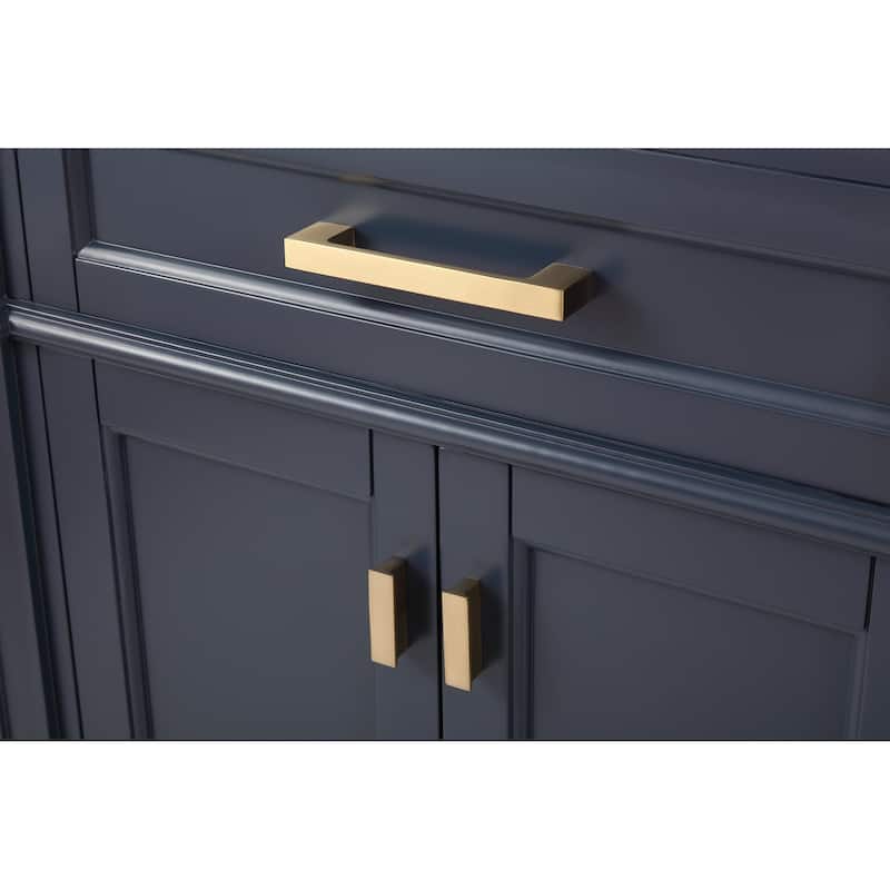 60" Tennant Brand Durand Modern Navy Blue Double Sink Bathroom Vanity
