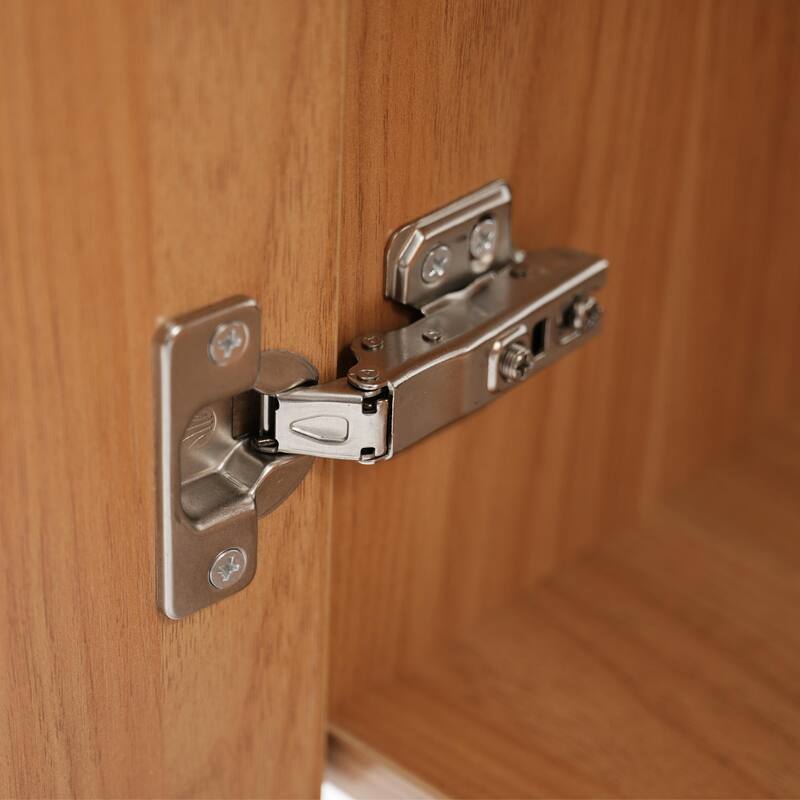 60.2'' Freestanding Bathroom Vanity in Wood with Integrated Ceramic Sink and Solid Wood Legs - 59.8'' x 18.3'' x 34''