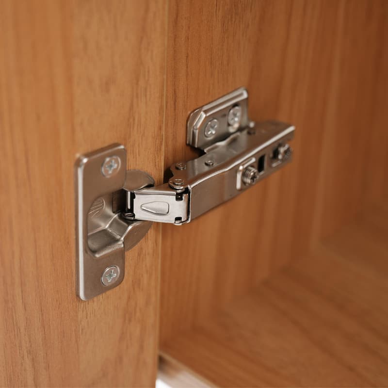 GDFStudio - Eleanor Traditional Wood Grain Bathroom Vanity with U-Shaped Adjustable Shelf, Ceramic Sink & Soft-Close Doors