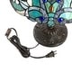 preview thumbnail 8 of 12, River of Goods Khelladi 20"H Tiffany-Style Stained Glass Multicolored Magna Carta Table Lamp - 14"L x 14"W x 20"H