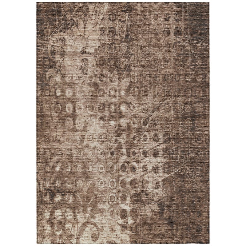 HomeRoots Ikat Transitional Rectangle Outdoor Rug
