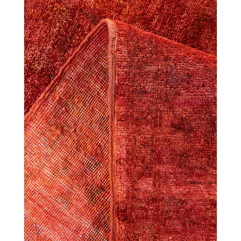 Overdyed, One-of-a-Kind Hand-Knotted Area Rug - Red - 5' 8" x 7' 6"