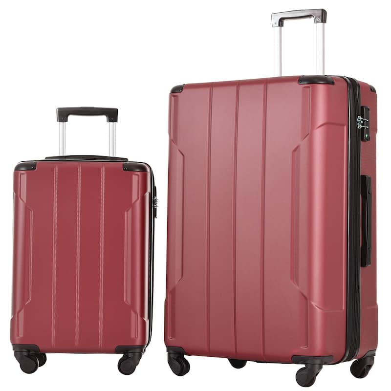 Hardshell Luggage Suitcase 3 Piece Set Carry On ABS Lightweight Spinner ...