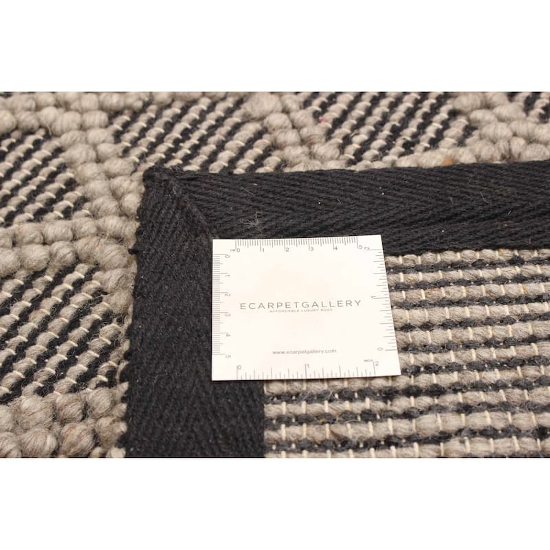 ECARPETGALLERY Braid weave Sienna Taupe Wool Rug - 5'3 x 7'6