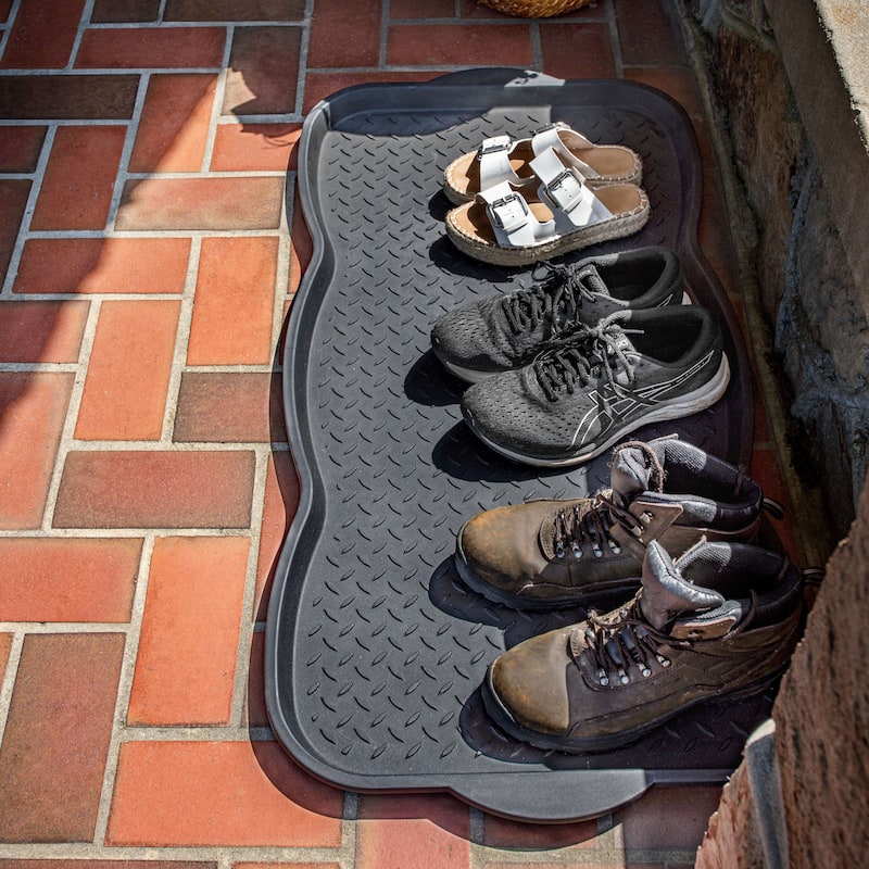 Mohawk Home Black Boot Tray Multi Purpose Utility Mat