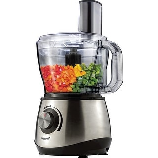 Brentwood Stainless Steel Food Processor - 8 Cup - 11 x 8.5 x 17